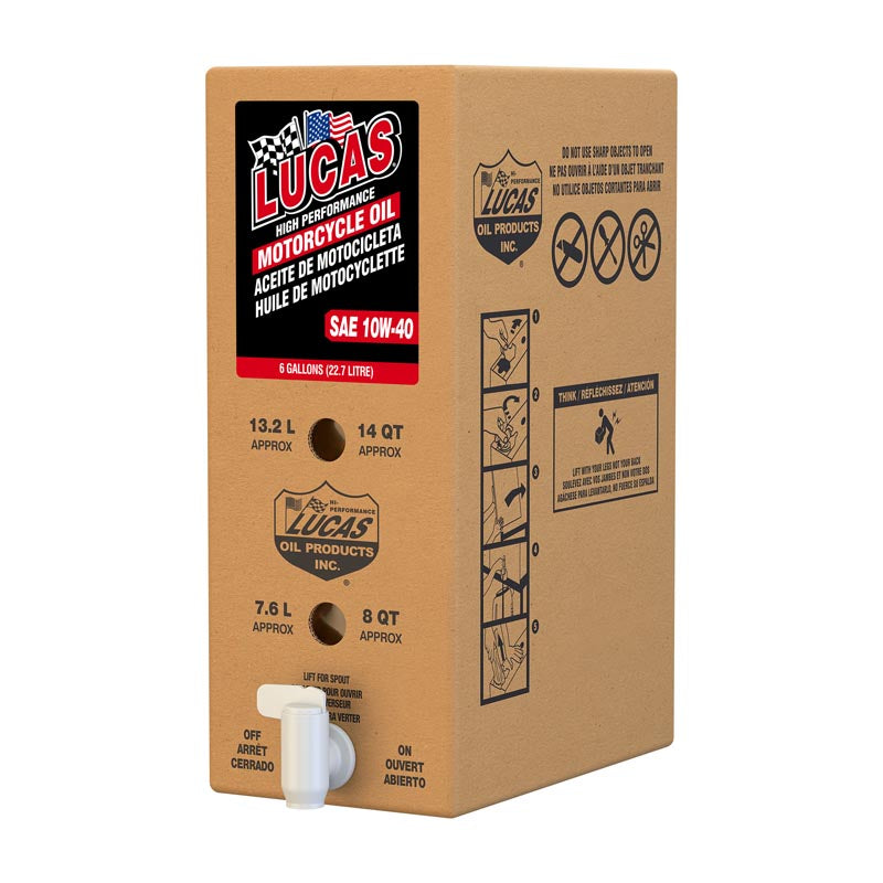 LUCAS OIL SYNTHETIC SAE 10W-40 MOTORCYCLE OIL [18040]