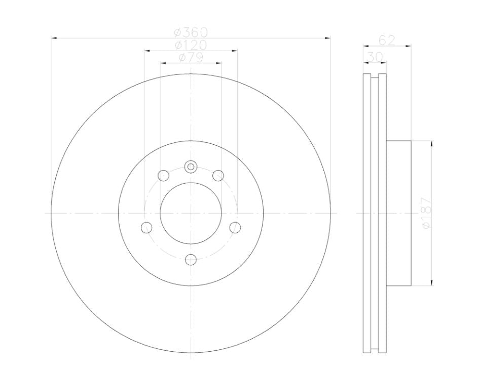 HELLA DISC BRAKE ROTOR [355122922]