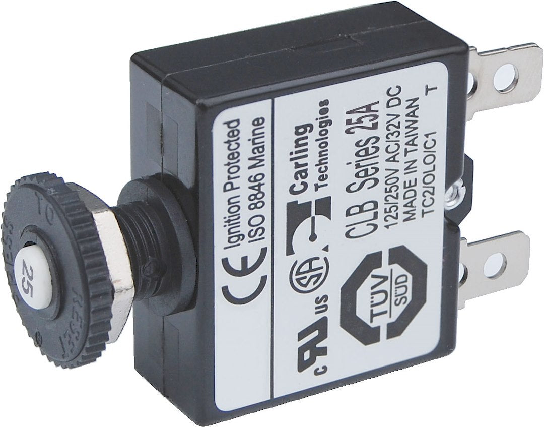 BLUE SEA CIRCUIT BREAKER PUSH BUTTON QC 25A [7058-BSS]
