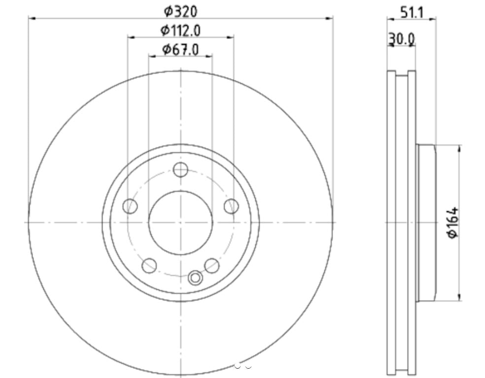 HELLA DISC BRAKE ROTOR HIGH CARBON [355119702]
