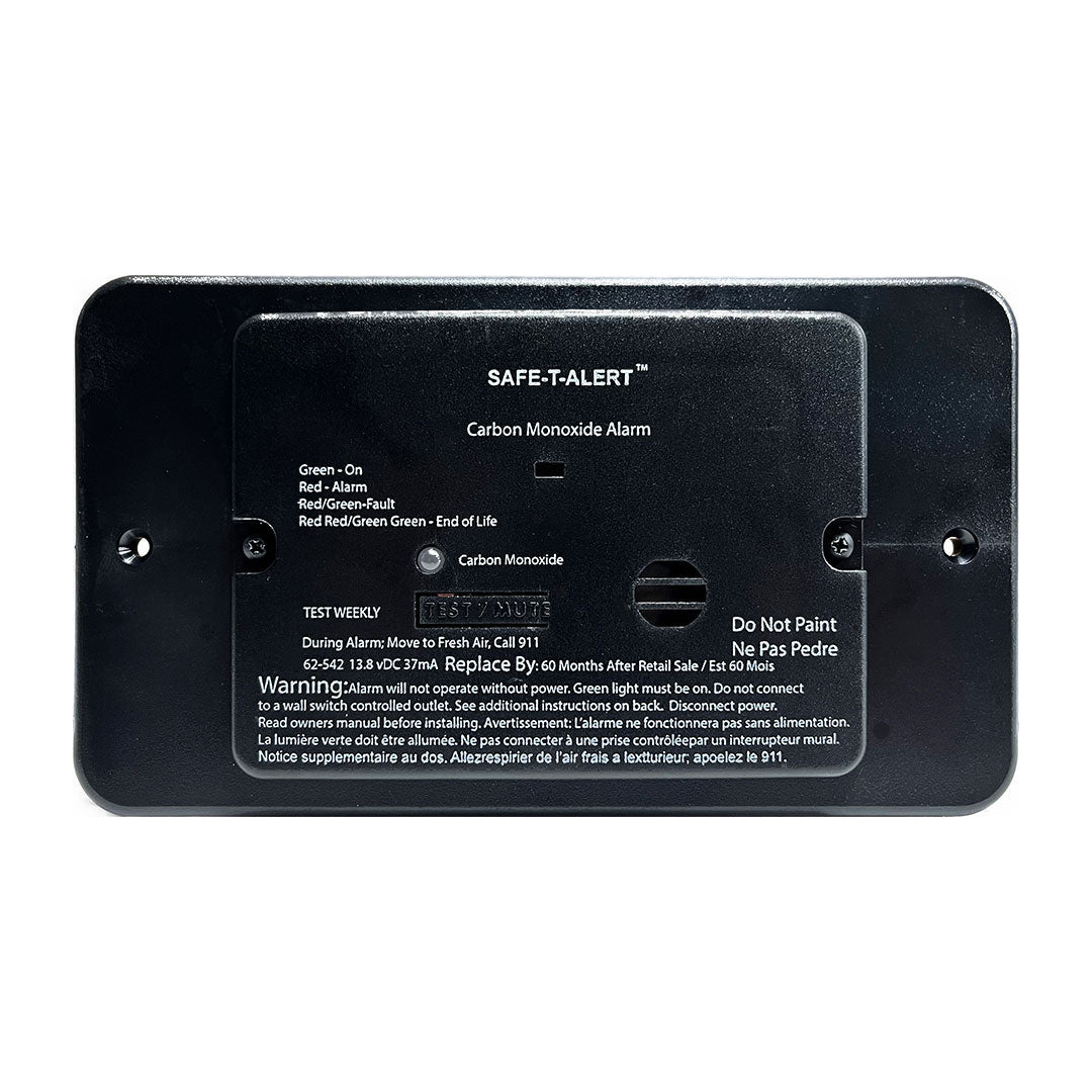 MTI INDUSTRY CARBON MONOXIDE ALARM - BLACK FLUSH [62-542-BL-TR]