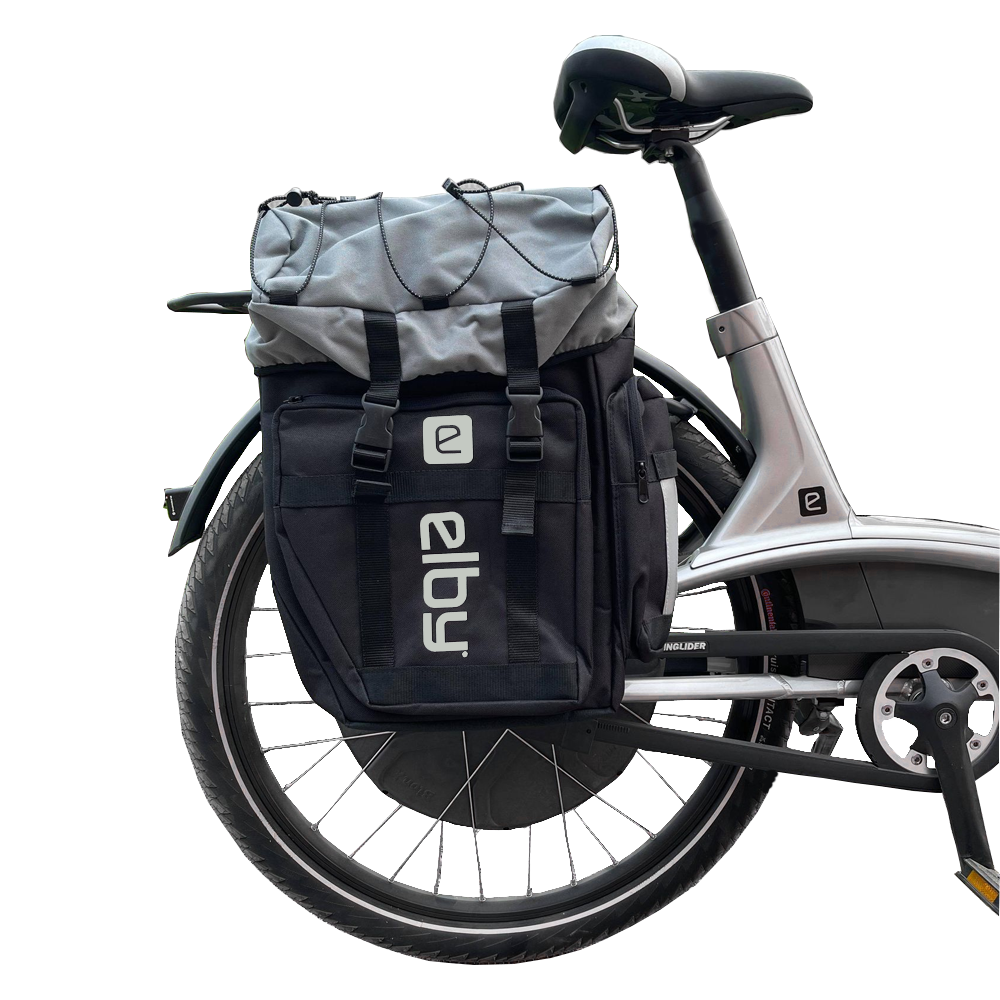 ELBY BIKES PANNIER BAG BLACK W/PUTTY LOGO [E08156]