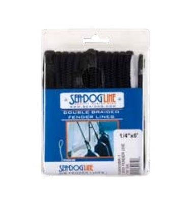 SEA DOG DOUBLE BRAIDED FENDER LINE 1/4 [302106006BK-1]