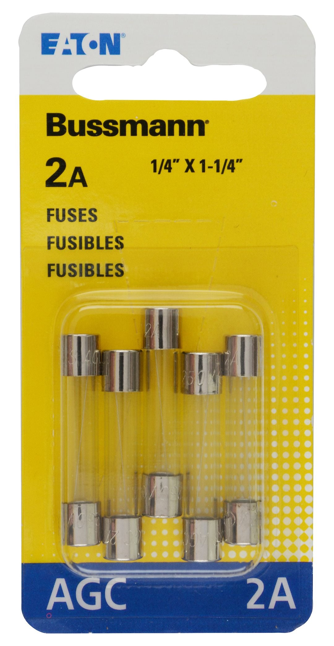 BUSSMANN 5PK BP/AGC2 FUSES [BP/AGC-2-RP]