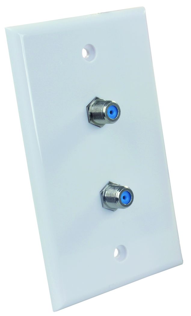 JR PRODUCTS WALL PLATE  DUAL  HD/SAT [47875]