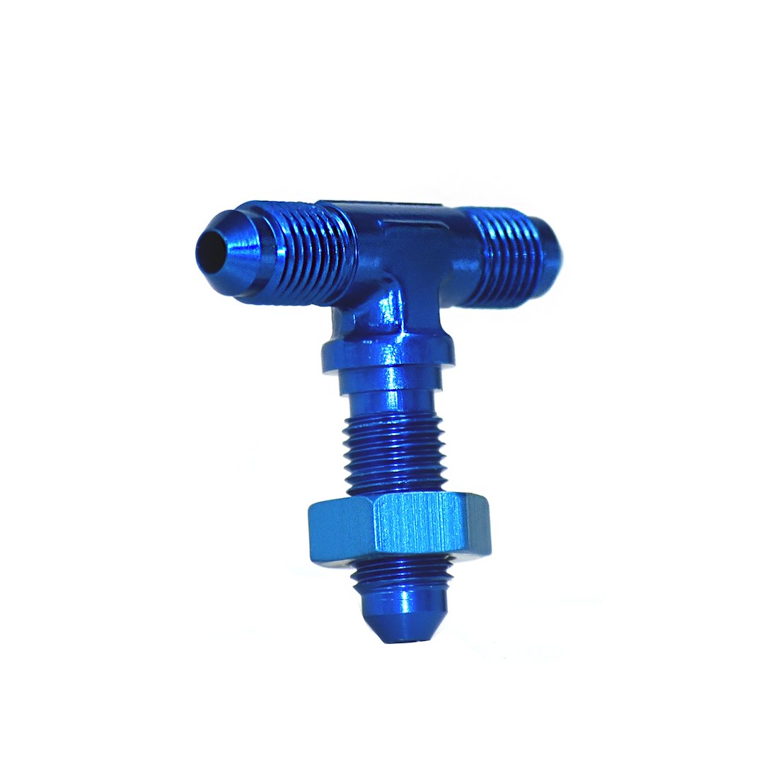SPEEDFX -4AN BLU BULKHEAD FLARE TEE [560434]