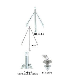 ATTWOOD MARI 44'S.S.SKI PYLON W/SWIVL [903-009-S]