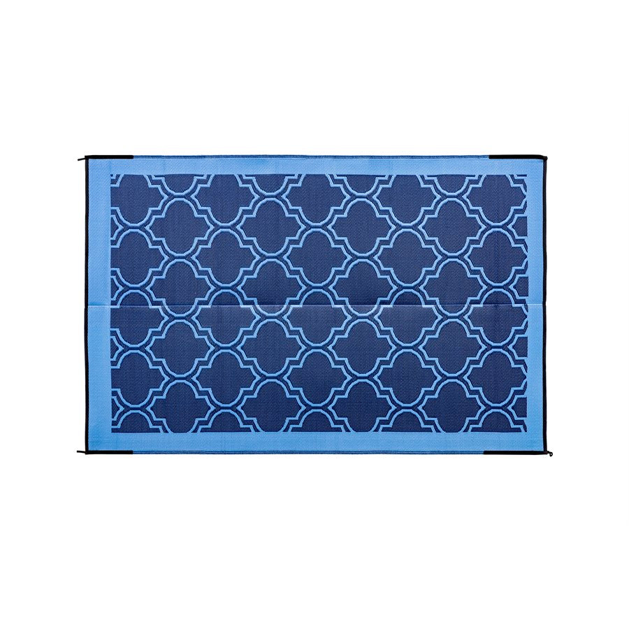 CAMCO OUTDOOR MAT 6X9 LATTICE BLUE [42876]