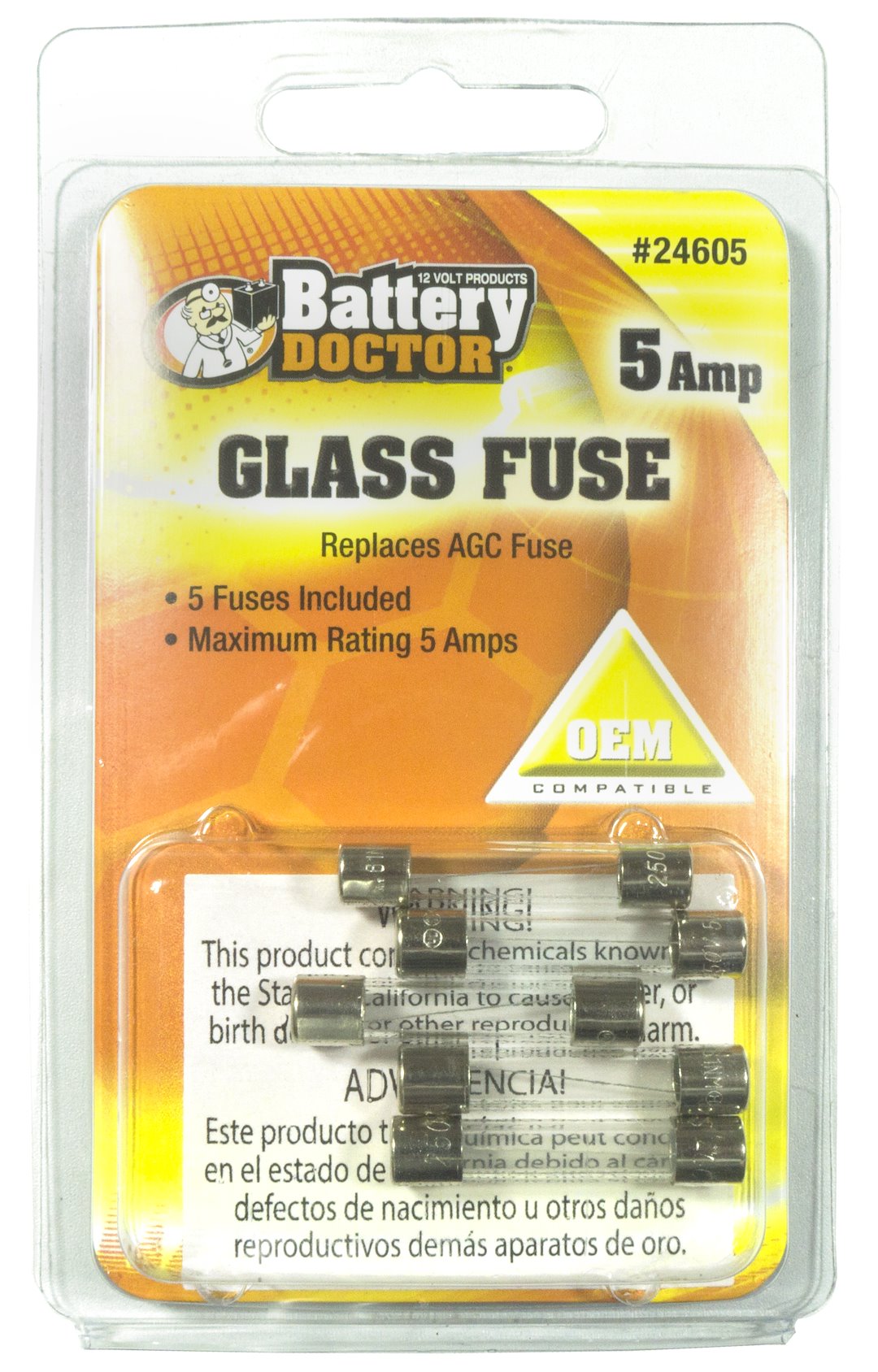 WIRTHCO AGC GLASS FUSE-5 AMP [24605]