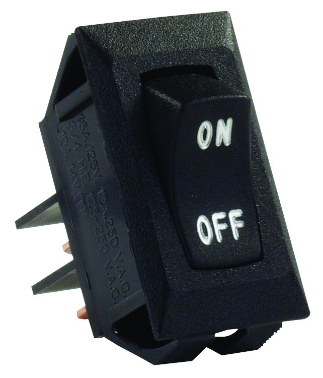 JR PRODUCTS LABELED 12V ON/OFF SW  BK [12595]
