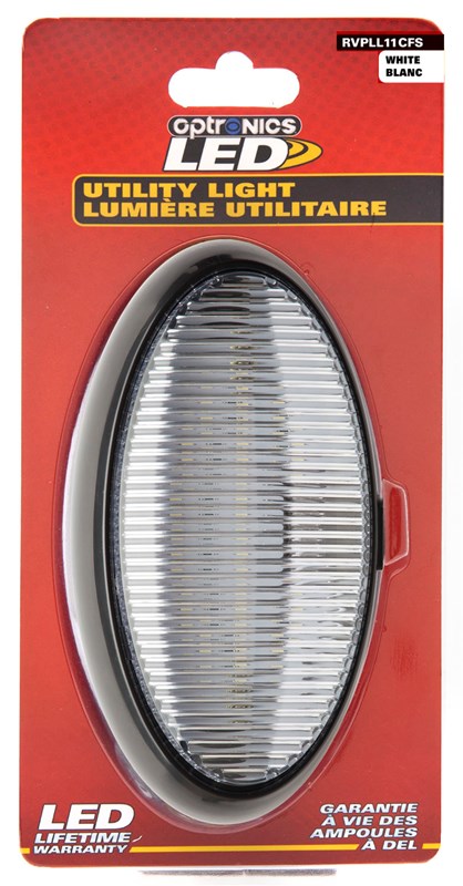 OPTRONICS LED PORCH;OVAL;BLACK:CLEAR [RVPLL11CFS]