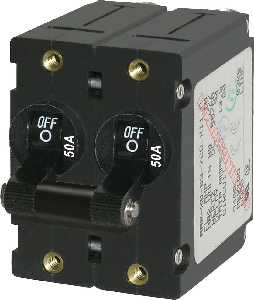 BLUE SEA CIRCUIT BREAKER AA2TOGGLE 50A BLK [7241-BSS]