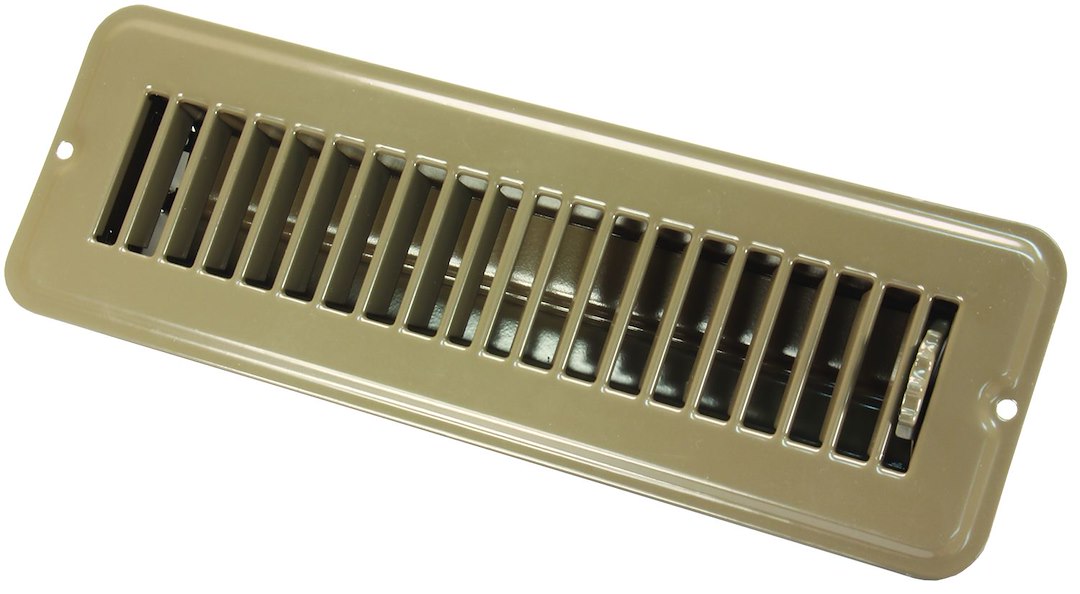 JR PRODUCTS 2 X 10 FLOOR REG.DMPR  MET BRN [02-28915]