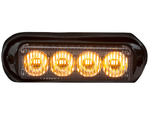 BUYERS PROD LIGHT STROBE 4-3/4IN 4 LED  AMBER [8891130]