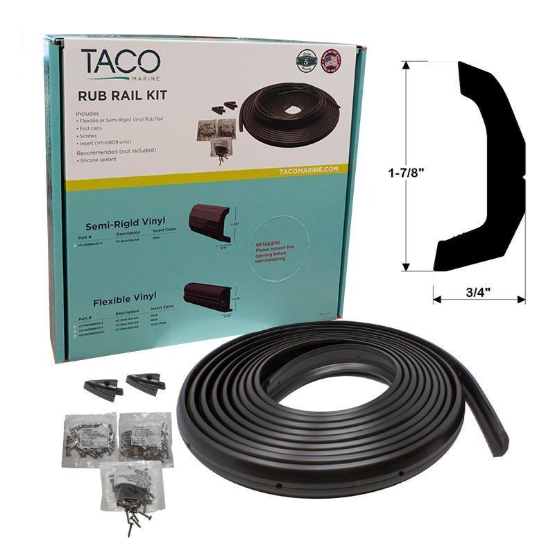 TACO METALS SEMI-RIGID RUB RAIL KIT  BLACK 30 [V11-4135BKA30-3]