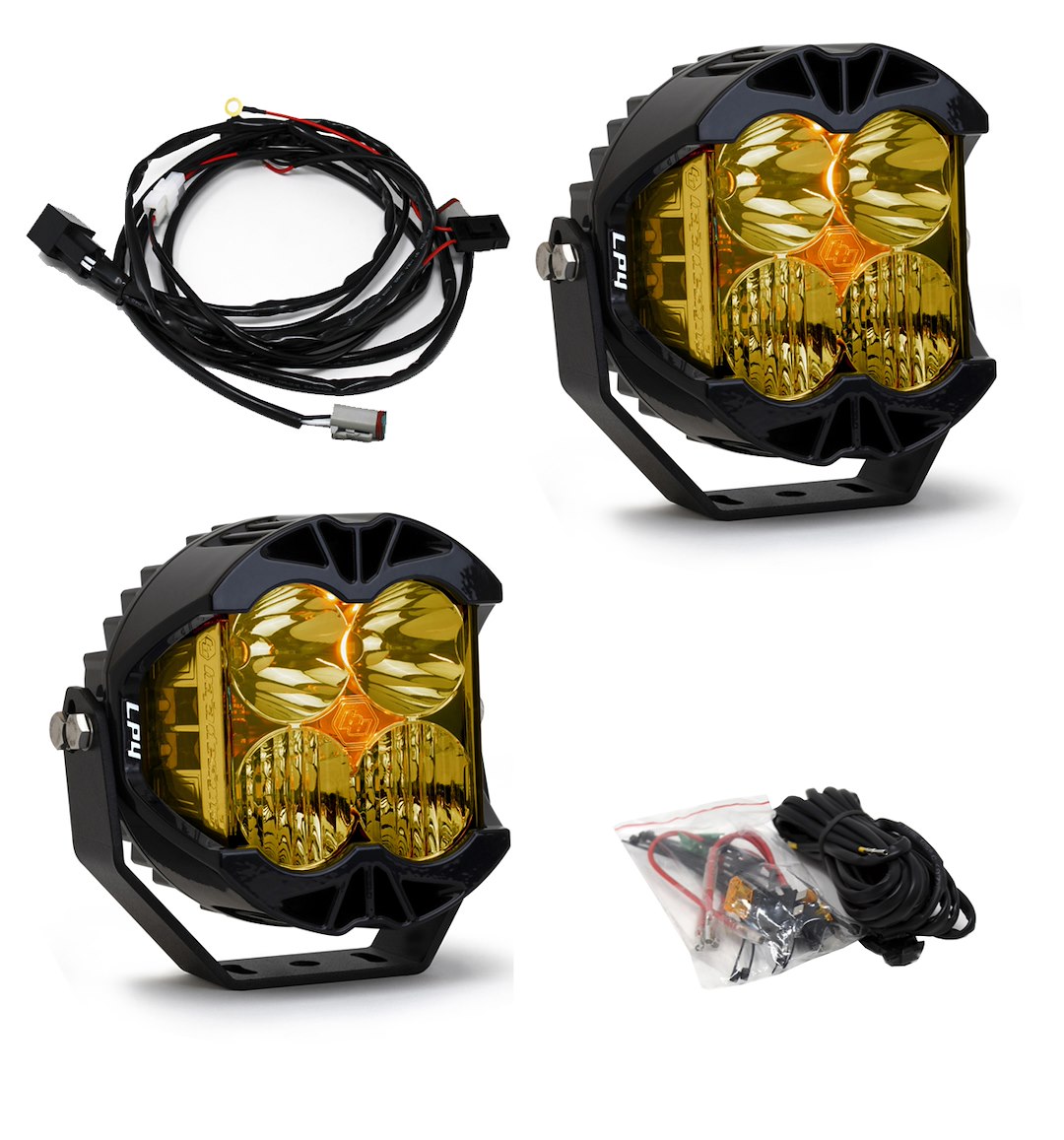 BAJA DESIGN LP4 PRO  PAIR AMBER DRIVING/COMBO [297813]
