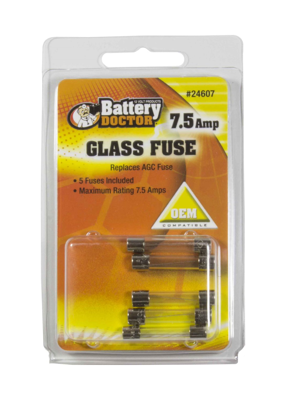 WIRTHCO AGC GLASS FUSE-7.5 AMP [24607]
