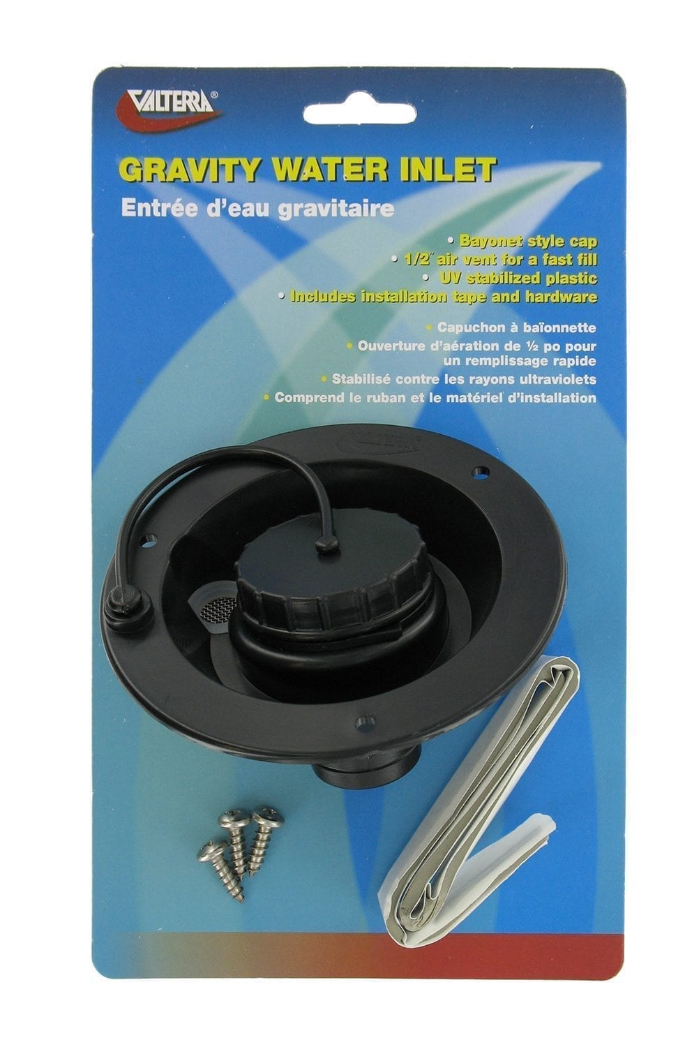 VALTERRA LLC GRAVITY WATER INLET BLACK [A01-2003BKVP]