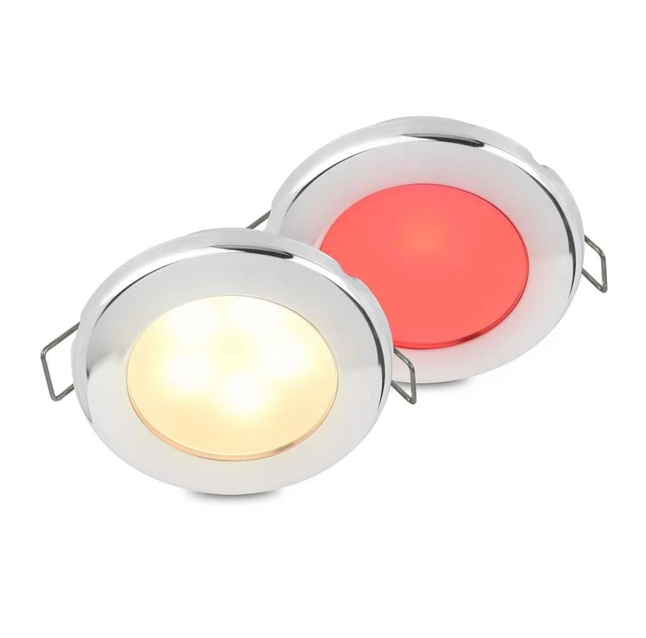 HELLA LIGHTS ROUND WARM WHITE/RED - S/S BEZEL SP [015247621]