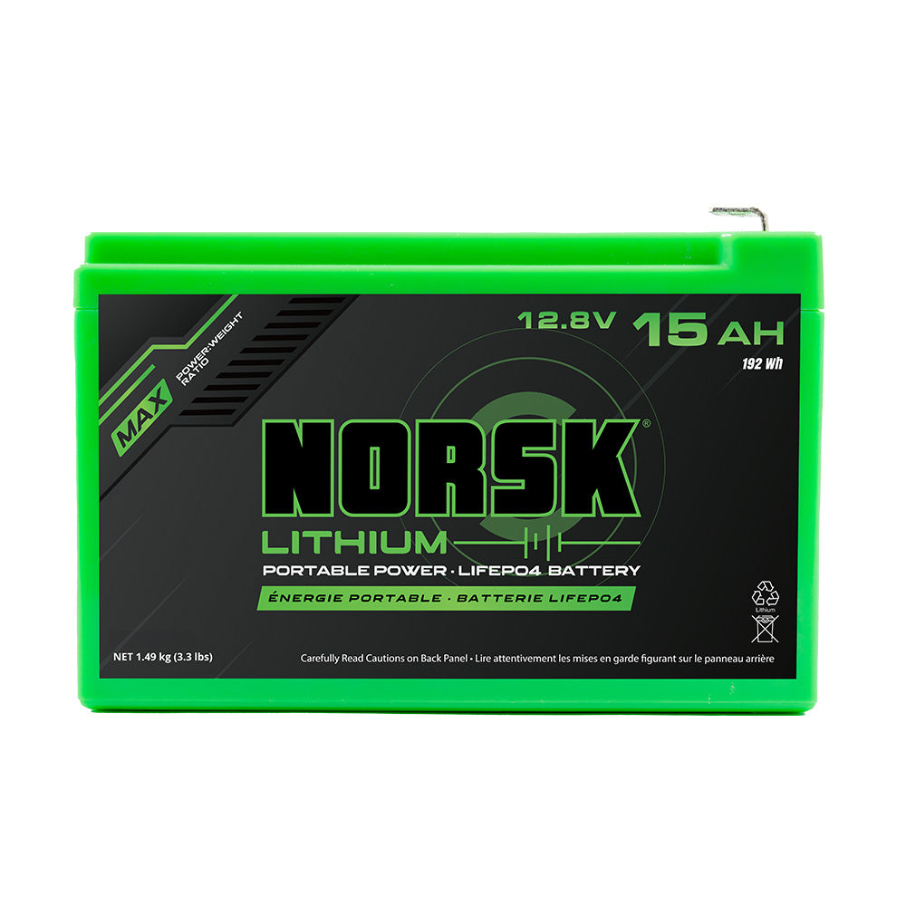 NORSK INC 12.8V-15AH-LIFEPO4-SONAR W/CHARGER [B12015C]