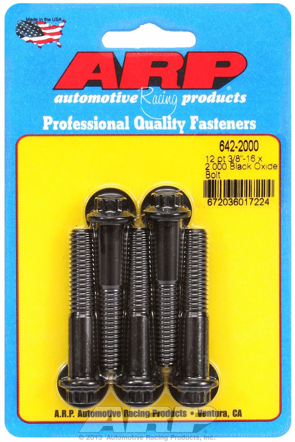 ARP 3/8'-16 X 2.000 12PT BLK [642-2000]