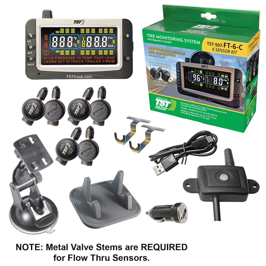 TRUCK SYSTMS 507 TPMS W/6 FLOW THRU SENSORS [TST-507-FT-6-C]