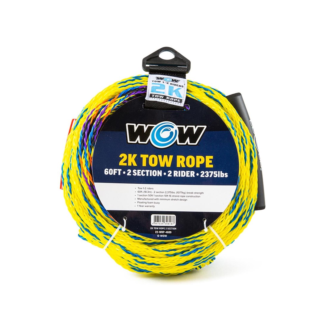 WOW SPORTS WOW 2K TOW ROPE 2 SECTIONS 10FT 50F [22-WRP-4609]