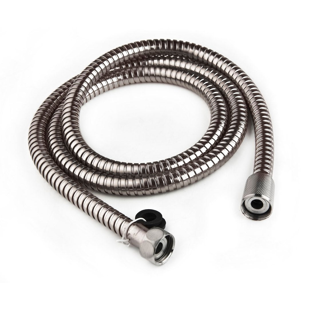 DURA FAUCET 60' SS RV SHWR HOSE SATIN NICK FIN [DF-SA200-SN]