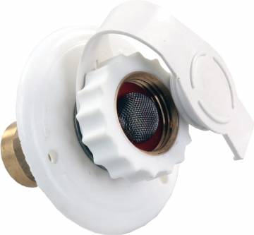 JR PRODUCTS WATER FLANGE  WHIT PLASTC [62135]