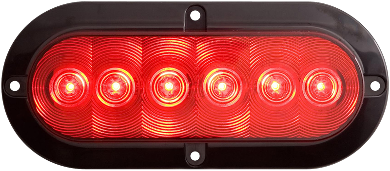 OPTRONICS 6 LED S/T/T;FLANGE/SURFACE;6IN;RED; [STL73RBP]