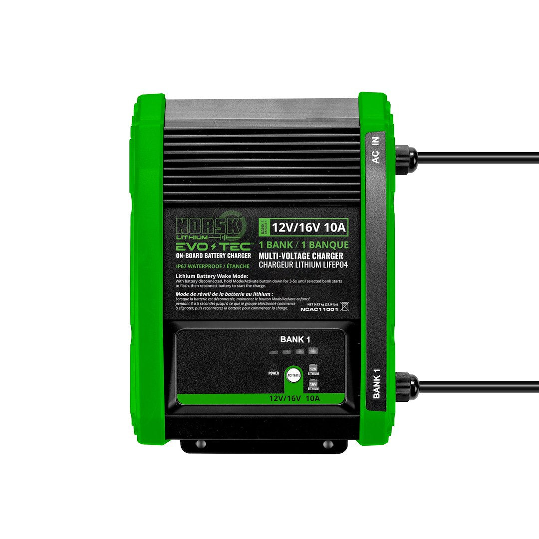 NORSK INC 1 BANK 12/16V-10A LIFEPO4 BATT CHGR [NCAC11001]