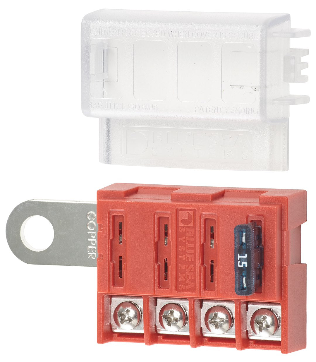 BLUE SEA FUSE BLOCK STBLADE 4CIRC [5023-BSS]