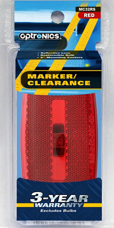 OPTRONICS M/C; OVAL;WHT BASE; RED [MC32RS]