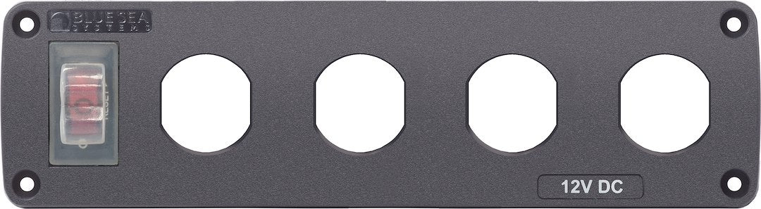 BLUE SEA PANEL ACC H2O 4 SOCKET BLANK [4369-BSS]