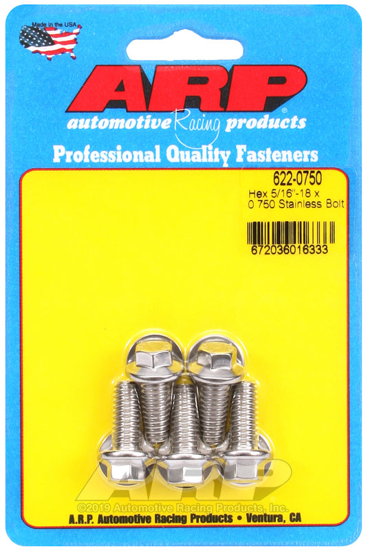 ARP HEX BLT 5/16-18X0.750PK/5 [622-0750]