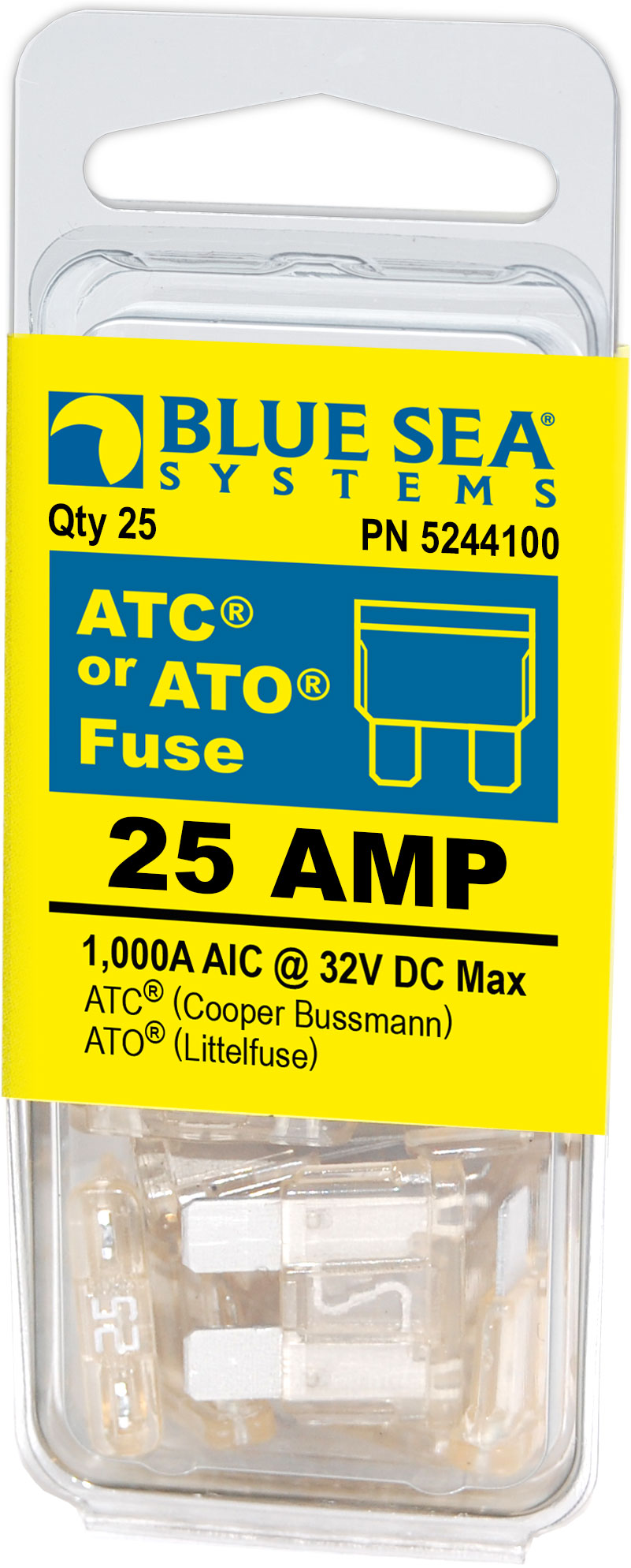 BLUE SEA FUSE ATO/ATC 25A PACK 25 [5244100-BSS]