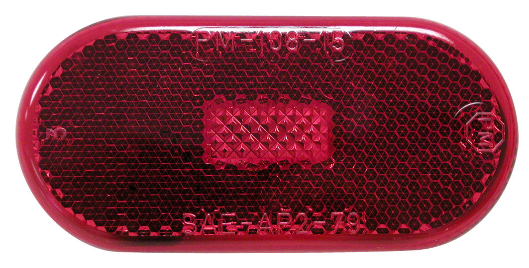 PETERSON MFG OVAL CLEARANCE LIGHT RED [V128R]