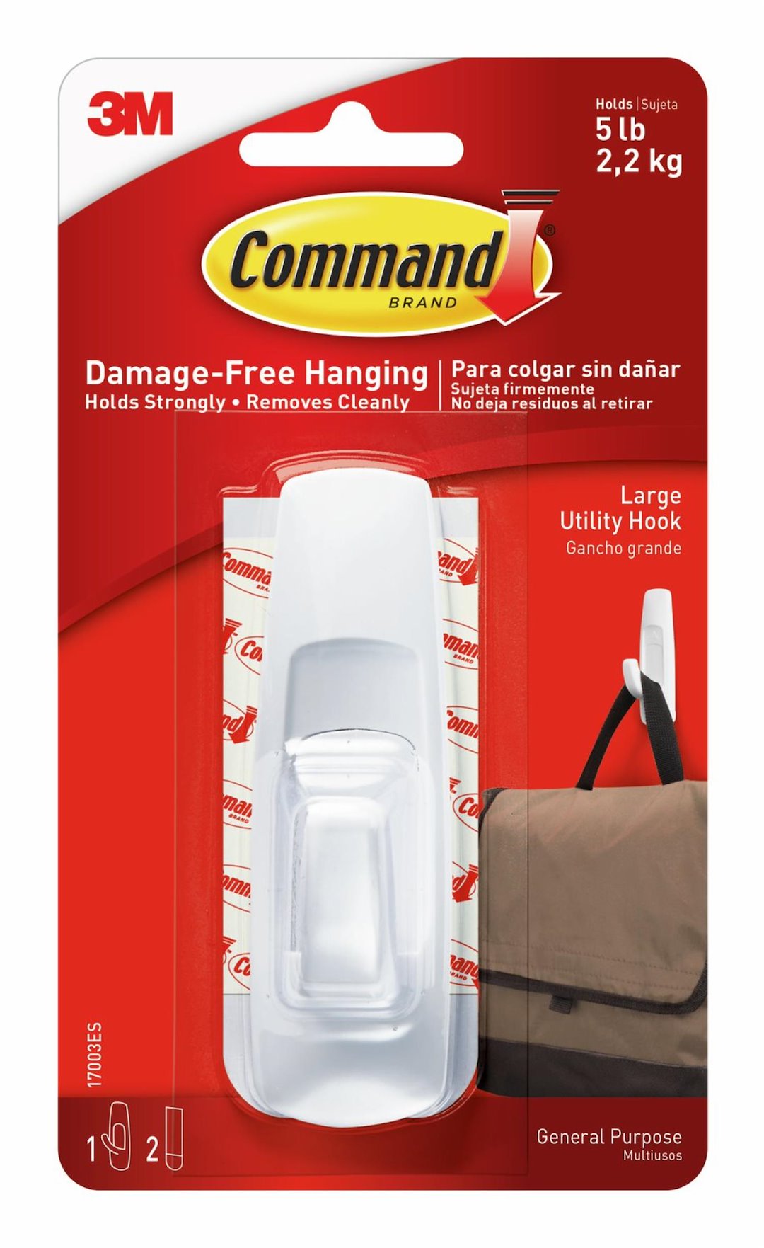 3M COMMAND  LARGE UTILITY HOOKS [17003ES]