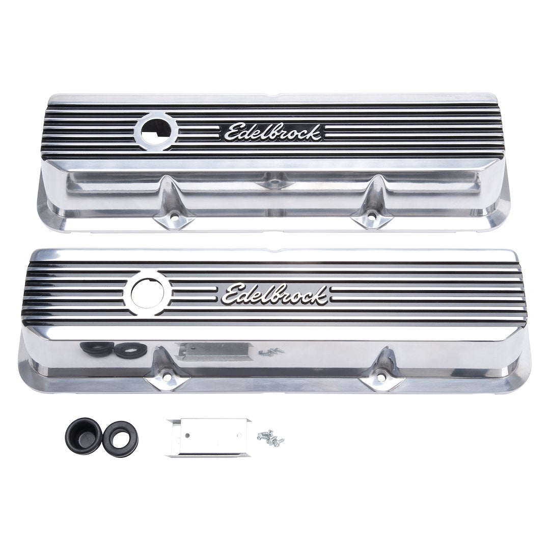 EDELBROCK VALVE COVERS  ELITE II  F [4277]