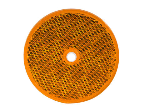 BUYERS PROD REFLECTOR  AMBER  3-3/16IN ROUND BO [5623317]