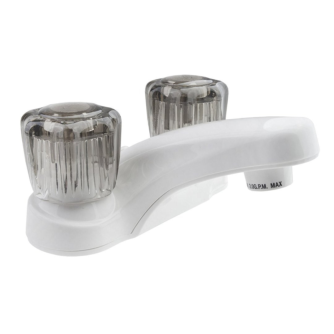 DURA FAUCET LAV  W/SMOKED  SWHITE [DF-PL700S-WT]