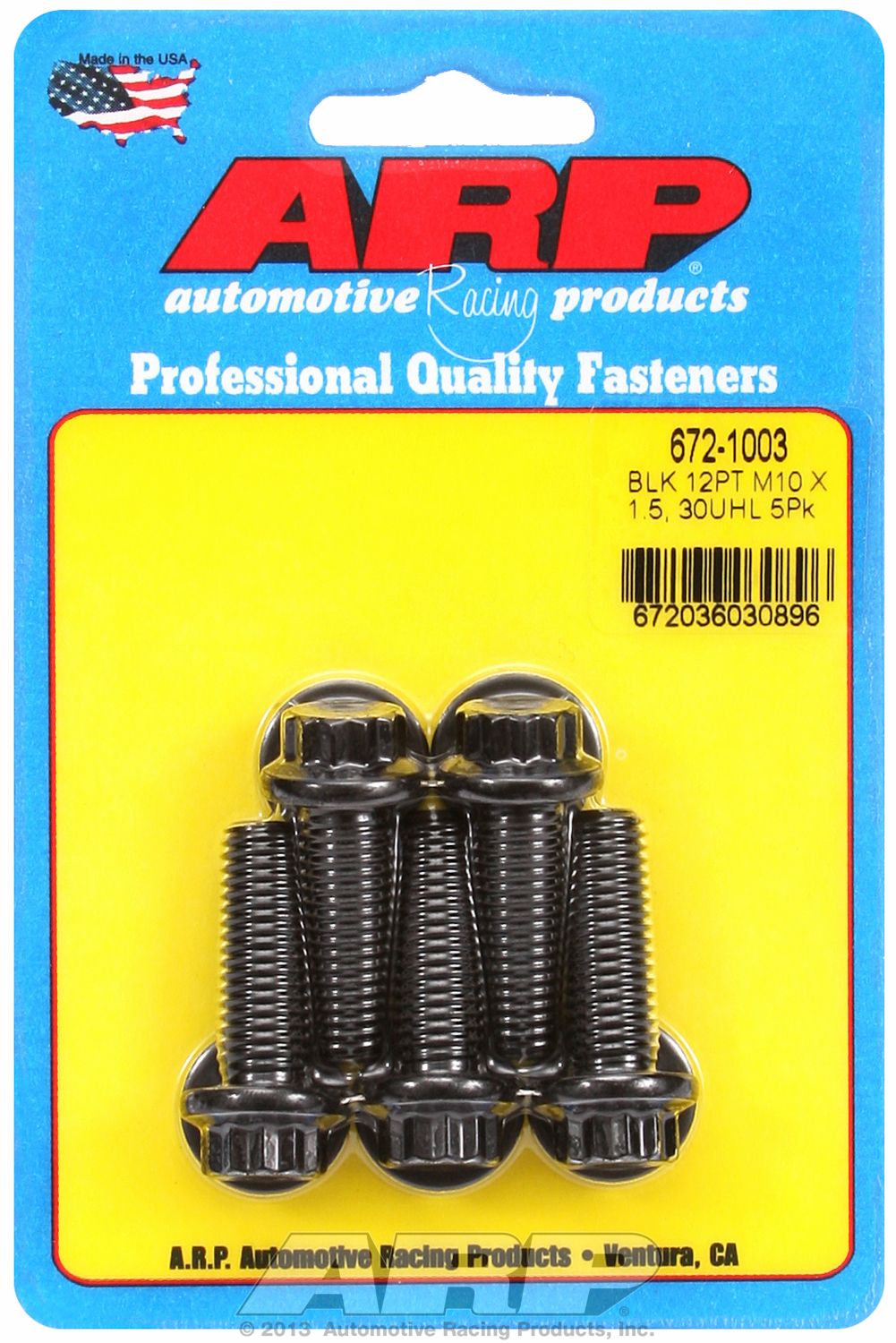ARP M10 X 1.50 X 30 12PT BLK [672-1003]