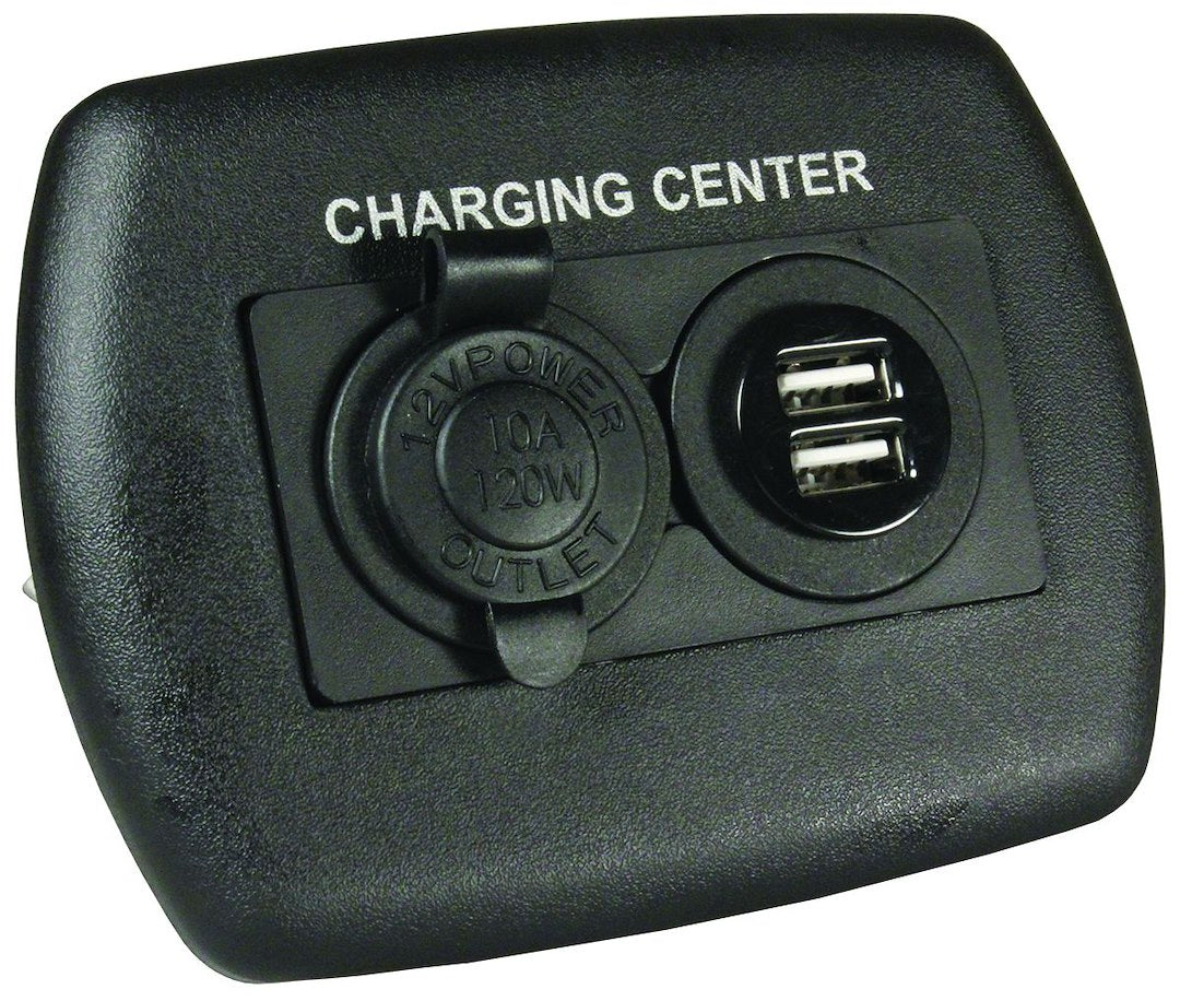 JR PRODUCTS USB CHARGNG CNTR  BLACK [15095]