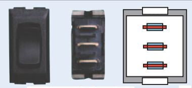 VALTERRA LLC 12V MOMENTARY ON BLACK [DGF112VP]