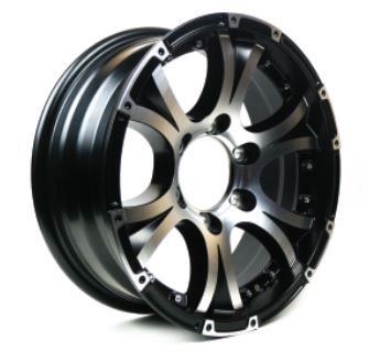TASKMASTER ALUMINUM - 16X6 6X5.5 BLACK MACHINE [AX02660655BMFL]