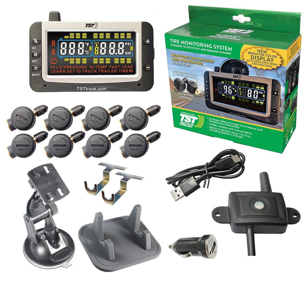 TRUCK SYSTMS 507 TPMS W/8 FLOW THRU SENSORS W/RE [TST-507-FT-8-C]