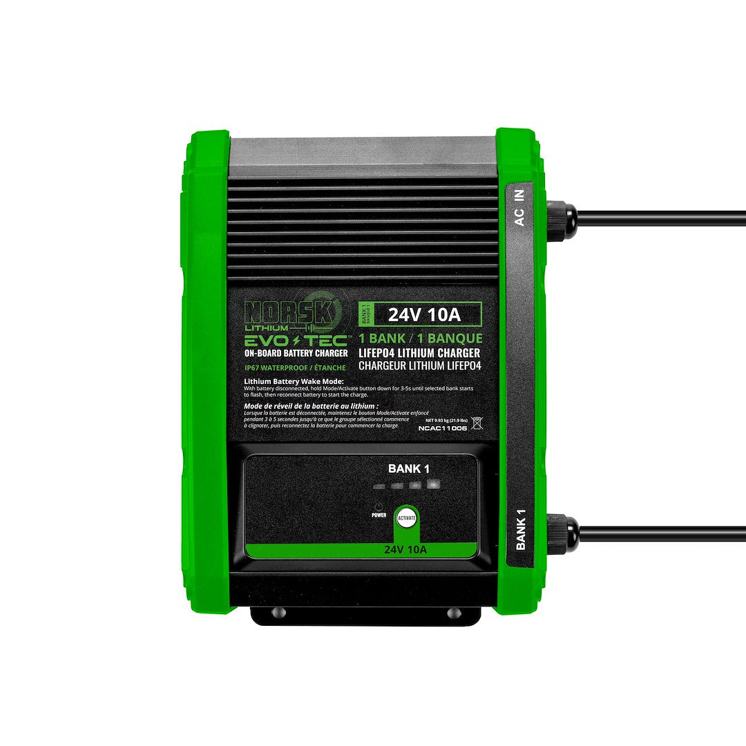 NORSK INC 1 BANK 24V-10A LIFEPO4 BATT CHGR [NCAC11006]