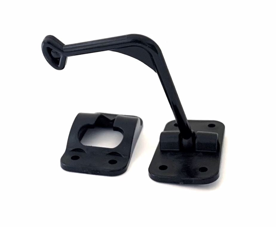 JR PRODUCTS 90  T-STYLE DOOR HLDR  BK [10625]