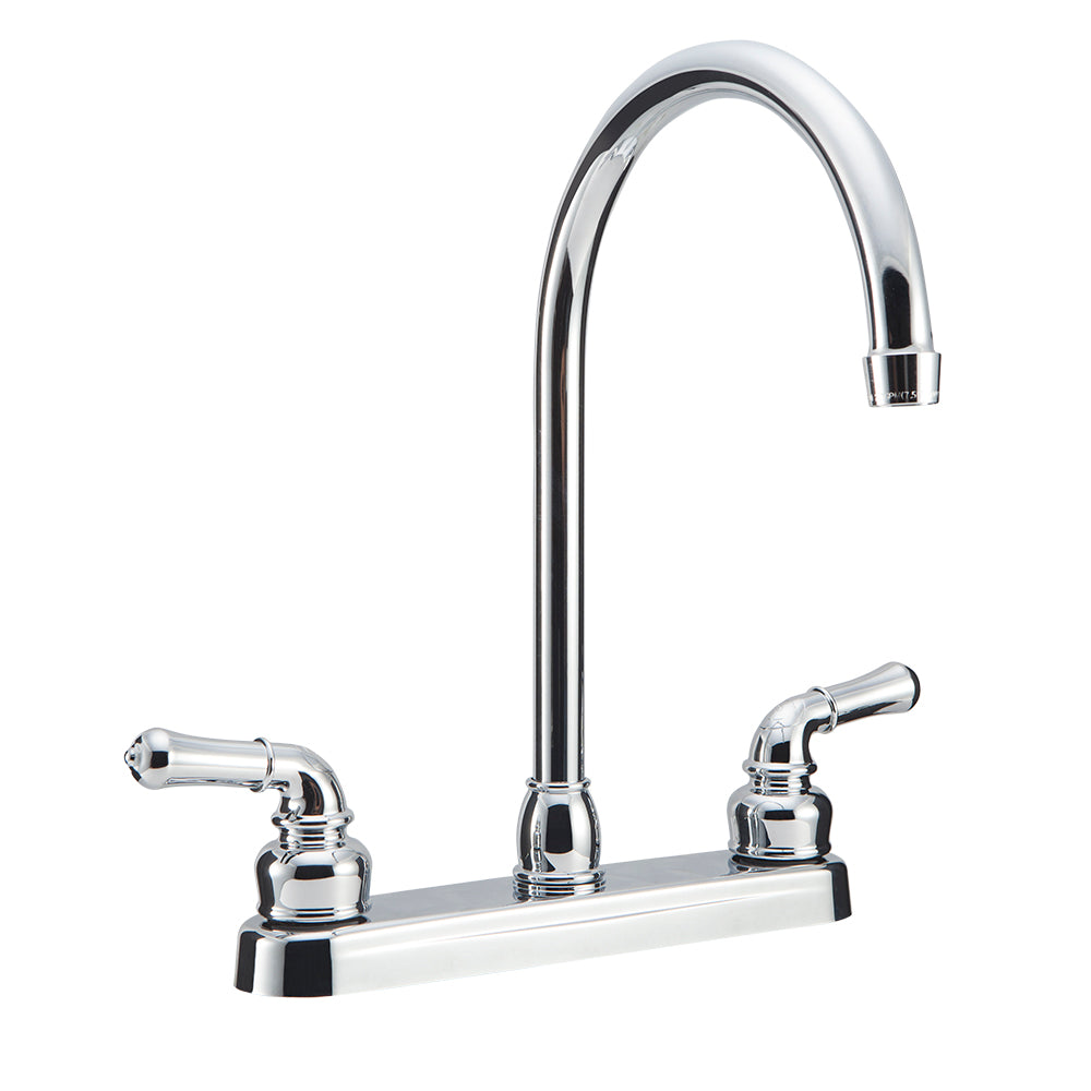 DURA FAUCET J-SPOUT RV KITCHEN FAUCET CHROM POL [DF-PK330HC-CP]