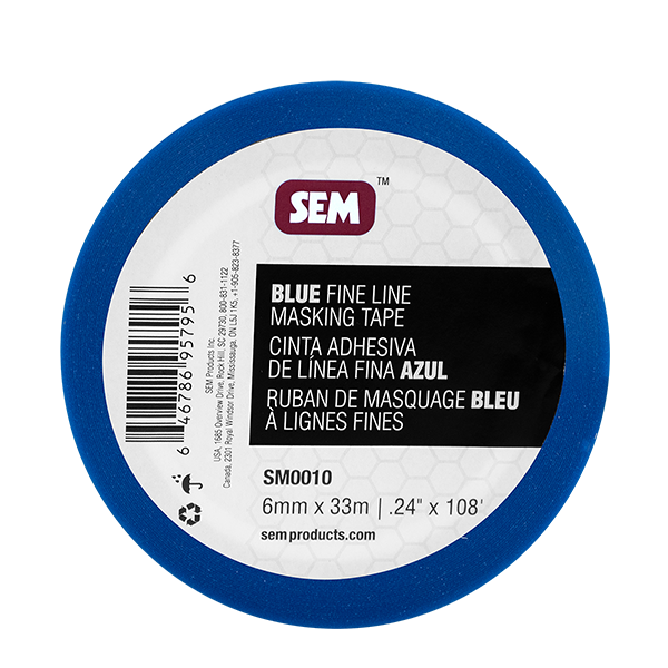 SEM PRODUCTS BLUE FINE LINE MASKING TAPE .24' X [SM0010]